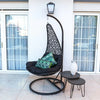 Virasat Single Seater Hanging Swing With Stand For Balcony, Garden (Black)-VIRASAT FURNITURE & FURNISHING