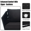 VIRASAT FURNITURE 6 SEATER L-SHAPE OUTDOOR BLACK ROPE SOFA SET