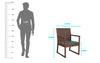 Virasat Outdoor Patio Seating Set 2 Chairs and 1 Table Set (Brown)-VIRASAT FURNITURE & FURNISHING