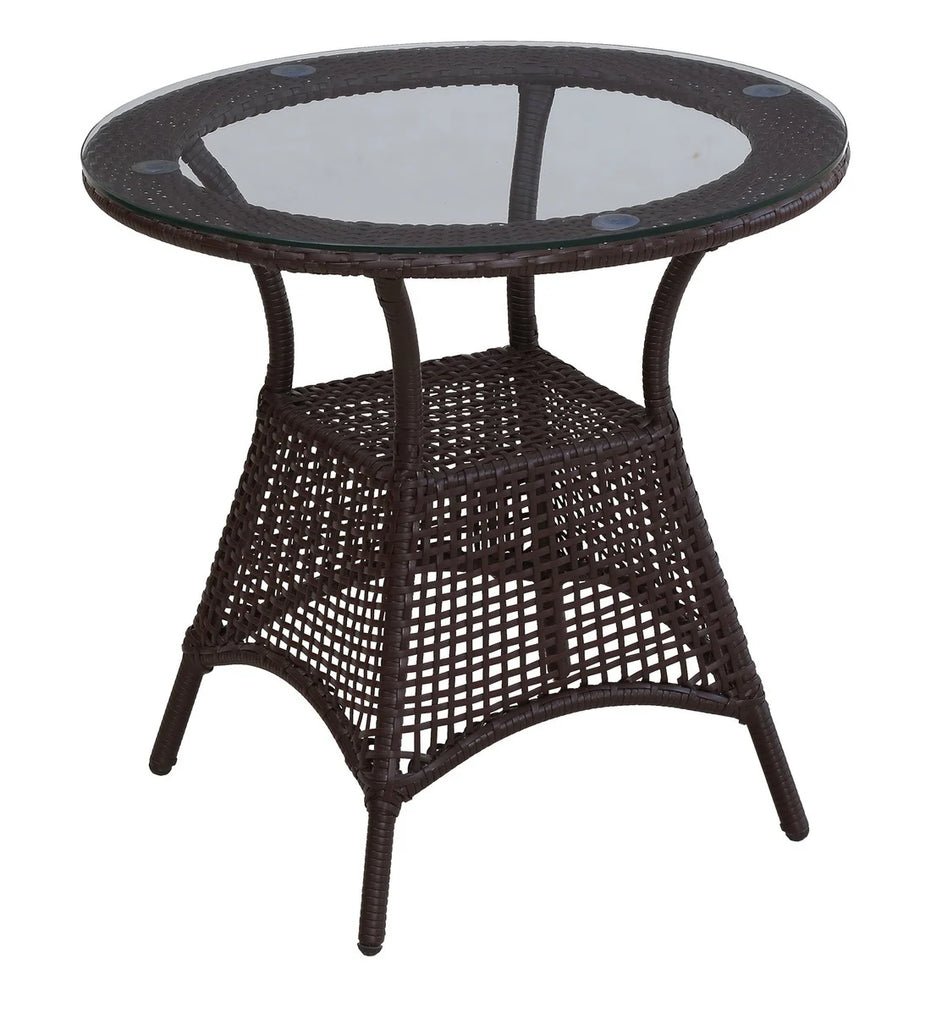 Virasat Outdoor Patio Seating Set 4 Chairs and 1 Table Set (Dark Brown)-VIRASAT FURNITURE & FURNISHING