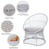 VIRASAT FURNITURE Outdoor Wicker Patio Set with Glass Top Table