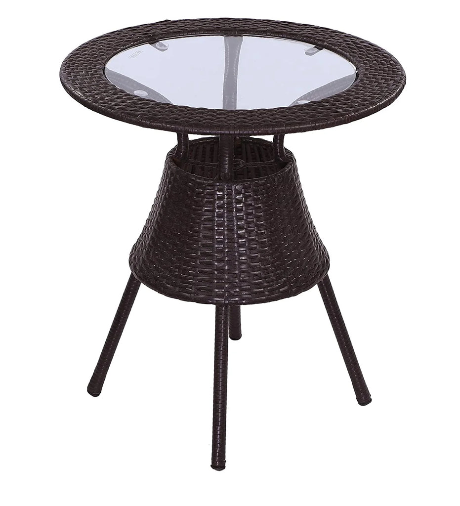 Virasat Outdoor Patio Seating Set 2 Chairs and 1 Table Set (Brown)-VIRASAT FURNITURE & FURNISHING
