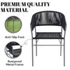 VIRASAT FURNITURE 3-Piece Black Rope Outdoor Patio Set with Cushions & Center Table