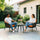 VIRASAT FURNITURE Outdoor 3-Piece All-Weather Rope Patio Set with Orange Cushions & Center Table
