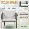 VIRASAT FURNITURE 3-PIECE ROPE PATIO SET – PERFECT FOR OUTDOOR ENTERTAINING (GREY &amp; WHITE)