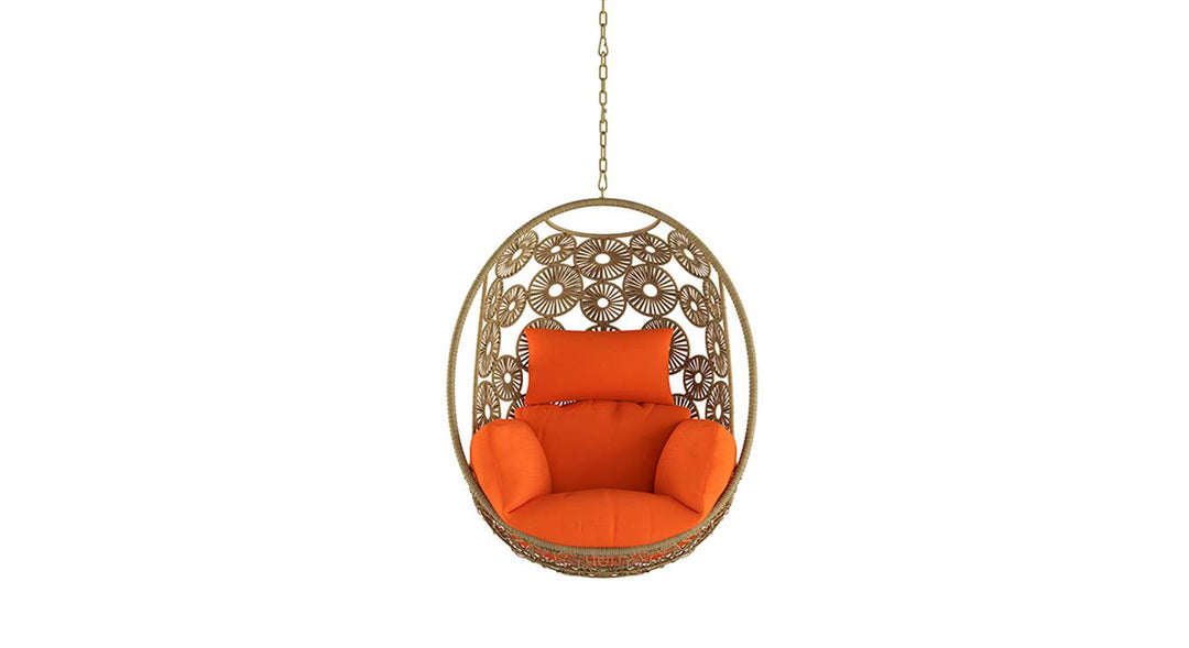 Virasat Luoni Single Seater Hanging Swing Without Stand For Balcony , Garden Swing (Honey)