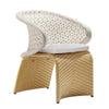 Virasat Outdoor Patio Seating Set 6 Chairs and 1 Table Set (Tan + White)-VIRASAT FURNITURE & FURNISHING
