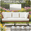 VIRASAT FURNITURE OUTDOOR ROPE SOFA SET 7-SEATER WITH 2 OTTOMANS (TAN)