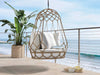 Virasat Single Seater Hanging Swing Without Stand For Balcony (Natural Brown) Braided & Rope-VIRASAT FURNITURE & FURNISHING