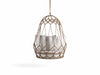 Virasat Single Seater Hanging Swing Without Stand For Balcony (Natural Brown) Braided & Rope-VIRASAT FURNITURE & FURNISHING