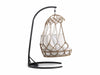 Virasat Single Seater Hanging Swing With Stand For Balcony, Garden (Natural Brown) Braided & Rope-VIRASAT FURNITURE & FURNISHING