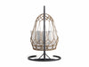 Virasat Single Seater Hanging Swing With Stand For Balcony, Garden (Natural Brown) Braided & Rope-VIRASAT FURNITURE & FURNISHING