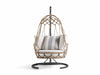 Virasat Single Seater Hanging Swing With Stand For Balcony, Garden (Natural Brown) Braided & Rope-VIRASAT FURNITURE & FURNISHING