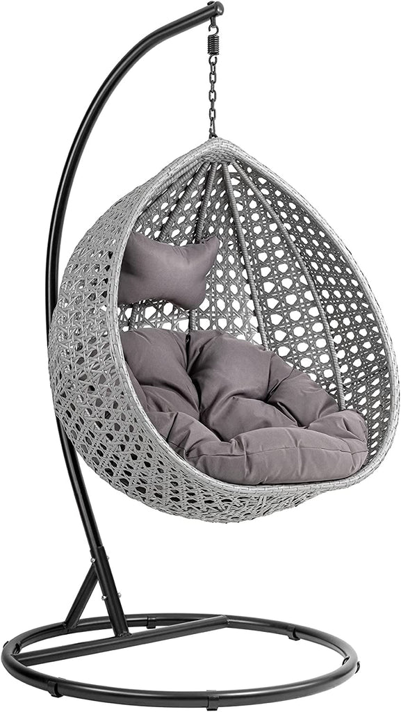 Virasat Single Seater Hanging Swing With Stand For Balcony, Garden-VIRASAT FURNITURE & FURNISHING