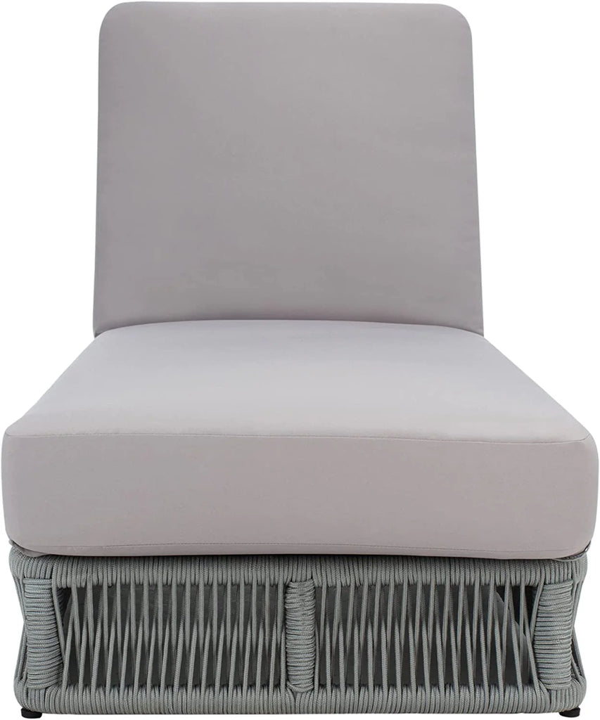 Virasat Outdoor Swimming Poolside Lounger (Grey) Braided & Rope-VIRASAT FURNITURE & FURNISHING