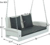 Virasat Double Seater Hanging Swing Without Stand For Balcony, Garden Swing (White + Grey)-VIRASAT FURNITURE & FURNISHING
