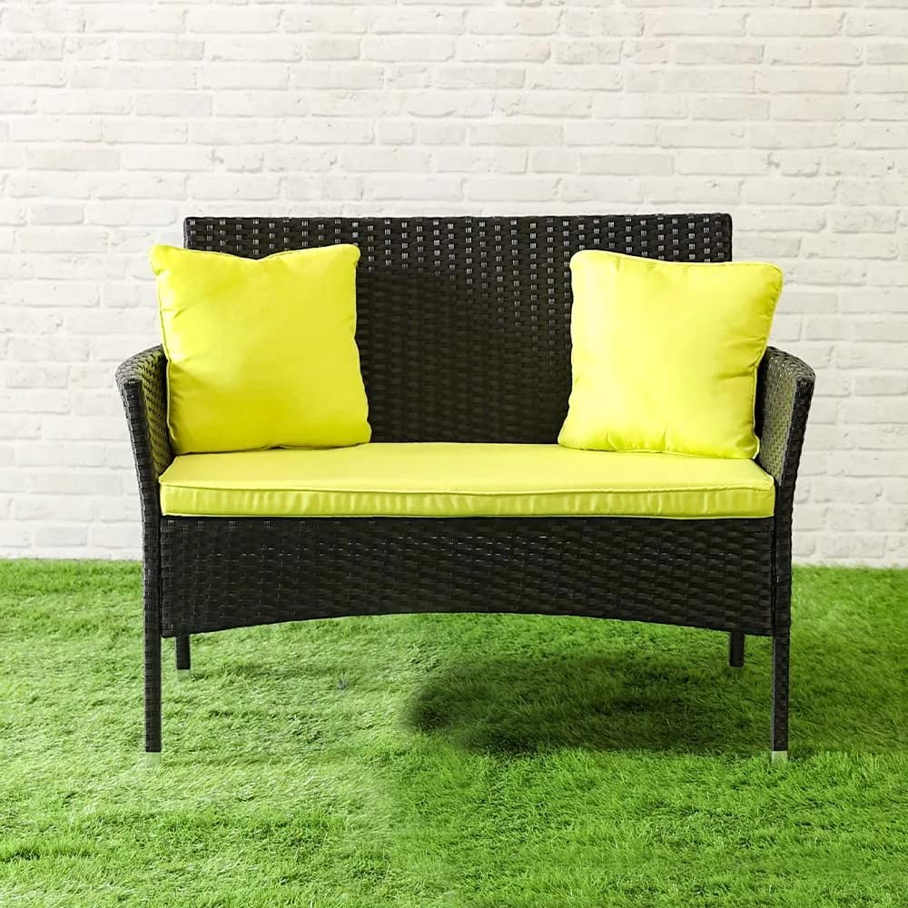 Virasat Outdoor Sofa Set 2 Seater, 2 Single Seater and 1 Center Table Set (Black)-VIRASAT FURNITURE & FURNISHING