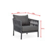 Virasat Outdoor Garden Balcony Sofa Set 3 Seater and 2 Single Seater With 1 Center Table Set, Braid & Rope (Dark Grey)-VIRASAT FURNITURE & FURNISHING