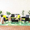 Virasat Outdoor Sofa Set 2 Seater, 2 Single Seater and 1 Center Table Set (Black)-VIRASAT FURNITURE & FURNISHING