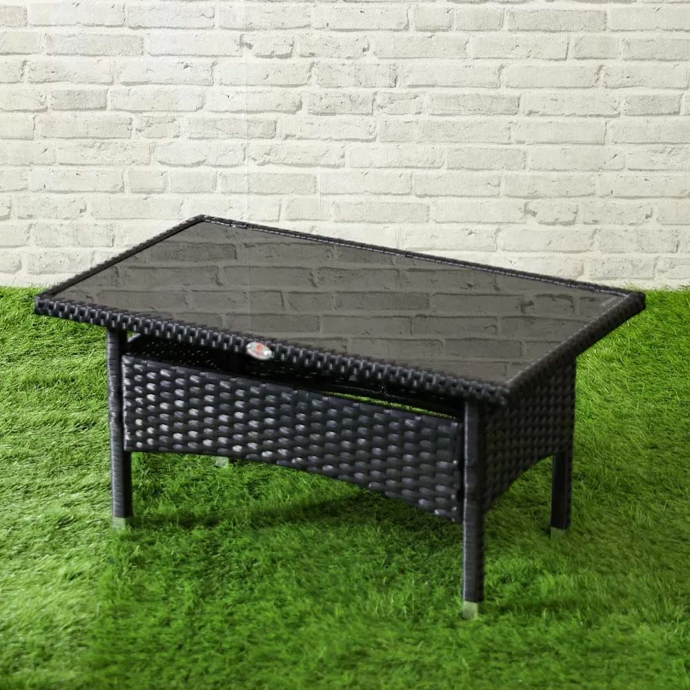 Virasat Outdoor Sofa Set 2 Seater, 2 Single Seater and 1 Center Table Set (Black)-VIRASAT FURNITURE & FURNISHING