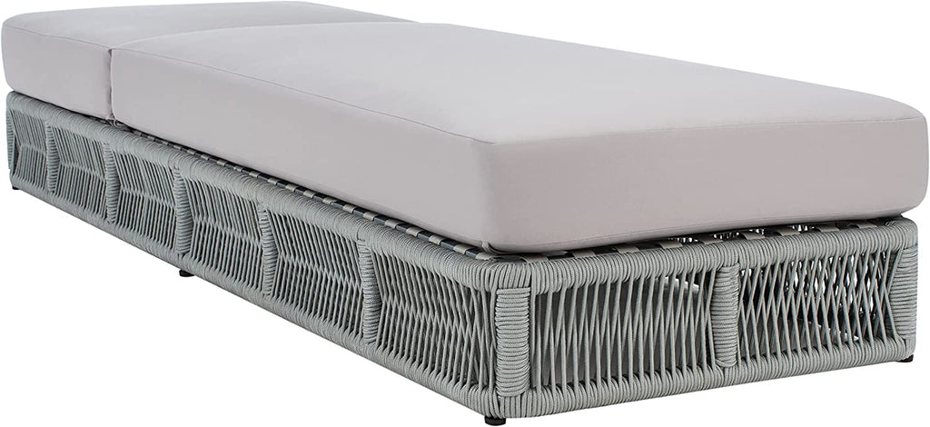 Virasat Outdoor Swimming Poolside Lounger (Grey) Braided & Rope-VIRASAT FURNITURE & FURNISHING