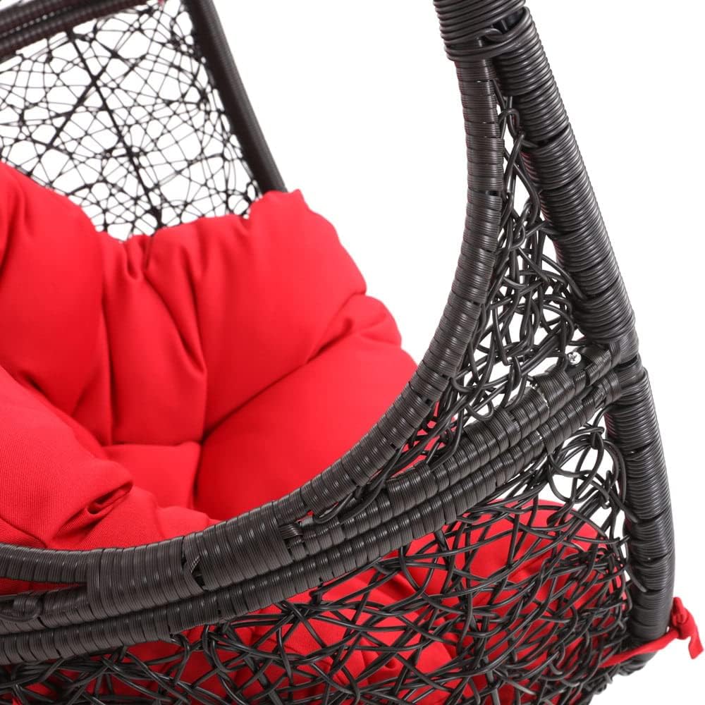 Virasat Single Seater Hanging Swing With Stand For Balcony, Garden Swing-VIRASAT FURNITURE & FURNISHING