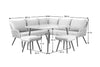 VIRASAT FURNITURE OUTDOOR ROPE SOFA SET 6-SEATER WITH 2 OTTOMANS & CENTER TABLE (TAN)