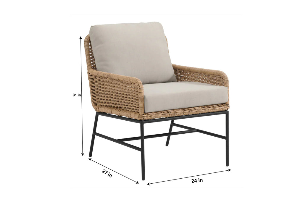 Virasat Outdoor Garden Balcony Sofa Set 2 Seater, 2 Single Seater and 1 Center Table Set (Tan)-VIRASAT FURNITURE & FURNISHING