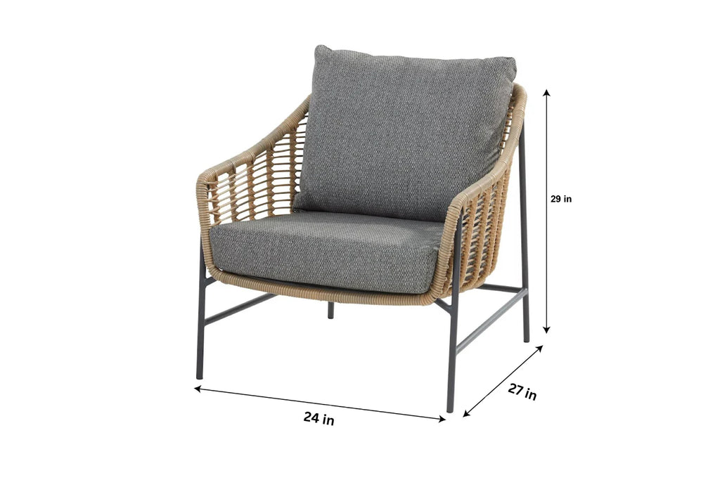 Virasat Outdoor Garden Balcony Sofa Set 2 Seater, 2 Single Seater and 1 Center Table Set (Tan)-VIRASAT FURNITURE & FURNISHING