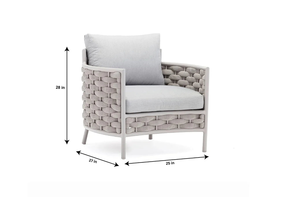 Virasat Outdoor Garden Balcony Sofa Set 2 Seater, 2 Single Seater and 1 Center Table Set, Braid & Rope(White + Cream)-VIRASAT FURNITURE & FURNISHING