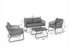 Virasat Outdoor Garden Balcony Sofa Set 2 Seater, 2 Single seater and 1 Center Table Set, Braid & Rope (Grey)-VIRASAT FURNITURE & FURNISHING