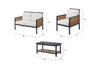 Virasat Outdoor Garden Balcony Sofa Set 2 Seater, 2 Single Seater and 1 Center Table Set (Brown)-VIRASAT FURNITURE & FURNISHING