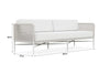 Virasat Outdoor Garden Balcony Sofa Set 2 Seater and 2 Single Seater With 1 Center Table Set, Braid & Rope (White + Beige)-VIRASAT FURNITURE & FURNISHING