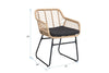 Virasat Outdoor Garden Balcony Sofa Set 2 Seater, 2 Single Seater and 1 Center Table Set (Black + Tan)-VIRASAT FURNITURE & FURNISHING