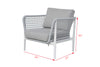 Virasat Outdoor Garden Balcony Sofa Set 2 Seater, 2 Single seater and 1 Center Table Set, Braid & Rope(Grey)-VIRASAT FURNITURE & FURNISHING