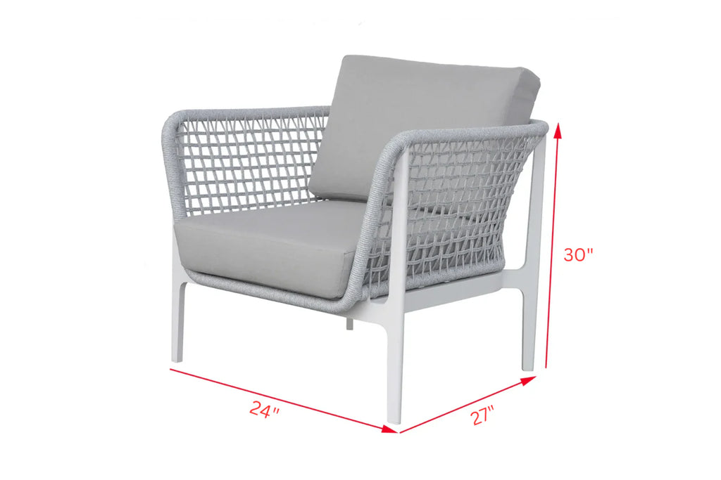 Virasat Outdoor Garden Balcony Sofa Set 2 Seater, 2 Single seater and 1 Center Table Set, Braid & Rope(Grey)-VIRASAT FURNITURE & FURNISHING
