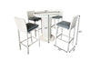Virasat Outdoor Patio Bar Set, 4 Chairs and 1 Table For Balcony (White)-VIRASAT FURNITURE & FURNISHING