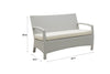 Virasat Outdoor Garden Balcony Sofa Set 3 Seater, 2 Seater With 2 Single Seater and 1 Center Table With 1 Side Table Set (White)-VIRASAT FURNITURE & FURNISHING