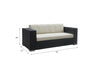 Virasat Outdoor Garden Balcony Sofa Set 3 Seater, 2 Seater, 1 Seater, 1 Ottoman, 1 Center Table and 1 Side Table Set (Black)-VIRASAT FURNITURE & FURNISHING