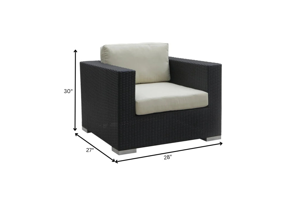 Virasat Outdoor Garden Balcony Sofa Set 3 Seater, 2 Seater, 1 Seater, 1 Ottoman, 1 Center Table and 1 Side Table Set (Black)-VIRASAT FURNITURE & FURNISHING