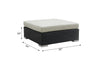 Virasat Outdoor Garden Balcony Sofa Set 3 Seater, 2 Seater, 1 Seater, 1 Ottoman, 1 Center Table and 1 Side Table Set (Black)-VIRASAT FURNITURE & FURNISHING