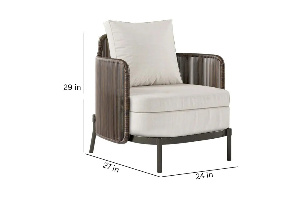 Virasat Outdoor Garden Balcony Sofa Set 3 Seater, 2 Single Seater and 1 Center Table Set (Brown)-VIRASAT FURNITURE & FURNISHING