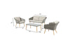 Virasat Outdoor Garden Balcony Sofa Set 2 Seater, 2 Single Seater and 1 Center Table Set (Gray + Beige)-VIRASAT FURNITURE & FURNISHING