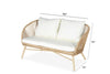 Virasat Outdoor Garden Balcony Sofa Set 2 Seater, 2 Single Seater and 1 Center Table Set (White + Tan)-VIRASAT FURNITURE & FURNISHING