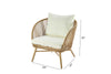 Virasat Outdoor Garden Balcony Sofa Set 2 Seater, 2 Single Seater and 1 Center Table Set (White + Tan)-VIRASAT FURNITURE & FURNISHING