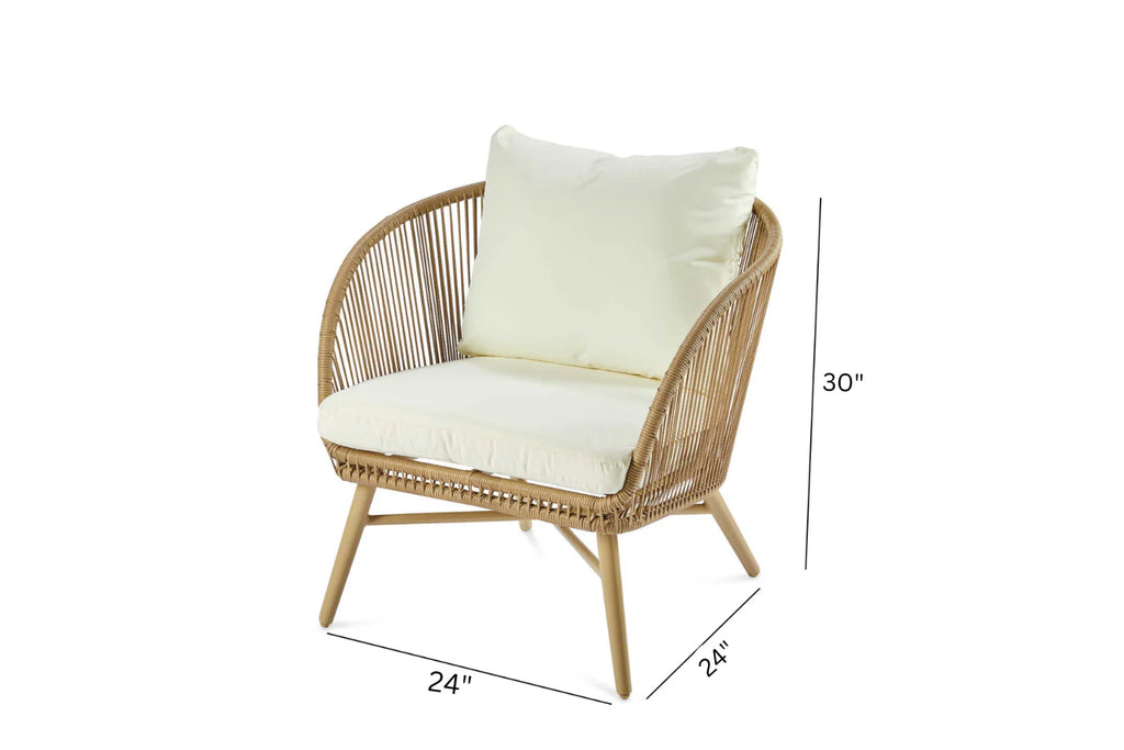 Virasat Outdoor Garden Balcony Sofa Set 2 Seater, 2 Single Seater and 1 Center Table Set (White + Tan)-VIRASAT FURNITURE & FURNISHING
