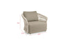 Virasat Outdoor Garden Balcony Sofa Set 2 Seater, 2 Single Seater 1 Center Table Set, Braid & Rope (Beige)-VIRASAT FURNITURE & FURNISHING