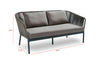 Virasat Outdoor Garden Balcony Sofa Set 2 Seater, 2 Single Seater 1 Center Table Set (Dark Grey)-VIRASAT FURNITURE & FURNISHING