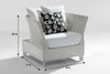 Virasat Outdoor Garden Balcony Sofa Set 3 Seater seater, 1 Double Seater, 1 Single Seater and 1 Center Table (White)-VIRASAT FURNITURE & FURNISHING