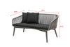 Virasat Outdoor Garden Balcony Sofa Set 2 Seater, 2 Single seater and 1 Center Table Set, Braid & Rope (Dark Grey)-VIRASAT FURNITURE & FURNISHING